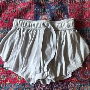 Zenana Light Gray Athletic Skirt with Built in Spandex
